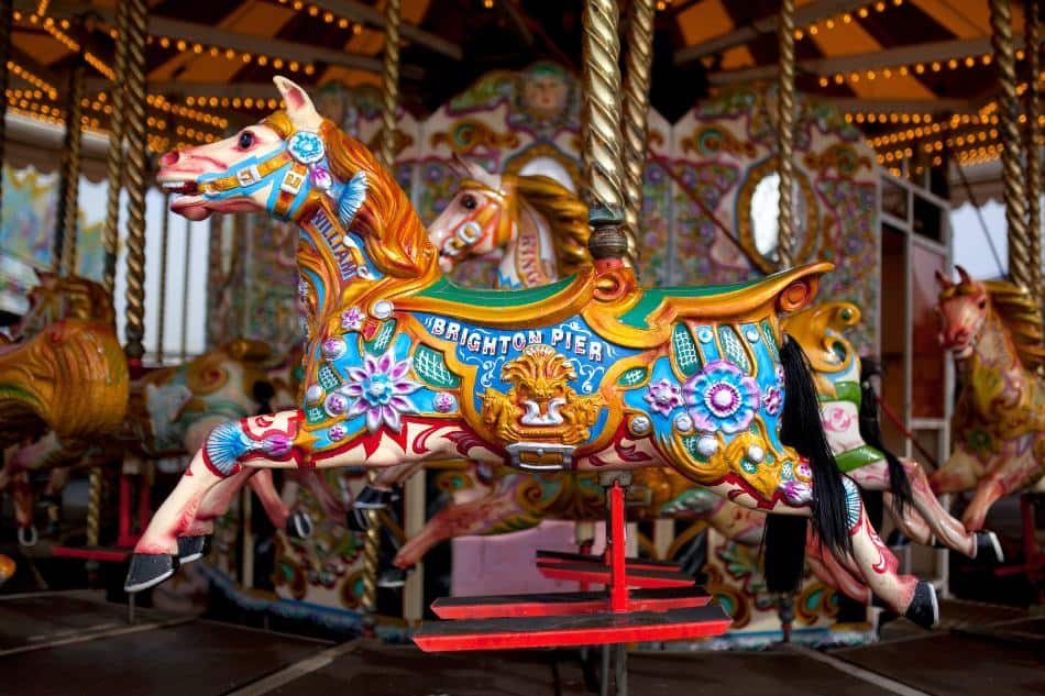A merry-go-round horse.